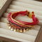 Multi-Strand Boho Woven Cord Natural Stone Coin Bracelet - floysun