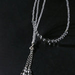 Multi-Way Clear Crystal Lariat Long Necklace - floysun