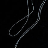 Multi-Way Clear Crystal Lariat Long Necklace - floysun