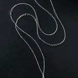 Multi-Way Clear Crystal Lariat Long Necklace - floysun