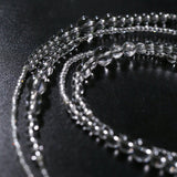 Multi-Way Clear Crystal Lariat Long Necklace - floysun