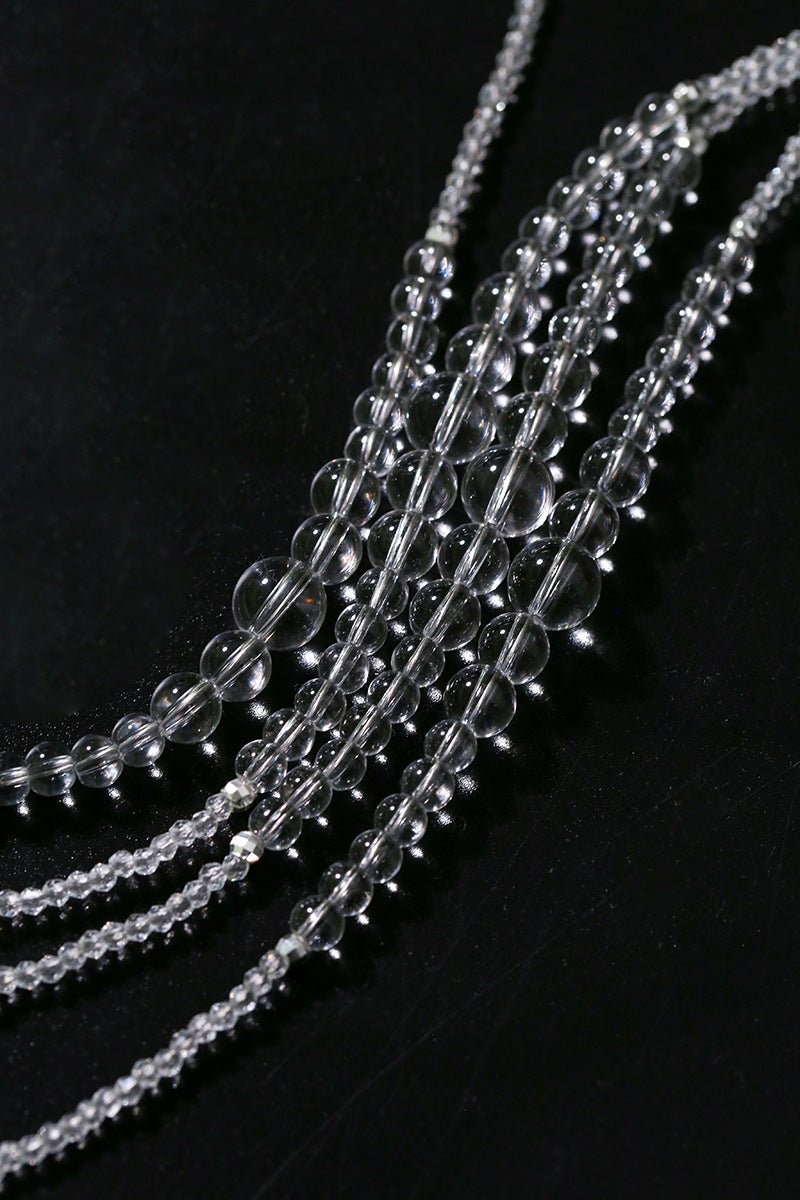 Multi-Way Clear Crystal Lariat Long Necklace - floysun