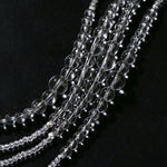 Multi-Way Clear Crystal Lariat Long Necklace - floysun