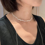 Multi-Wear Hollow Lace Adjustable Pull-Tie Choker Necklace - floysun