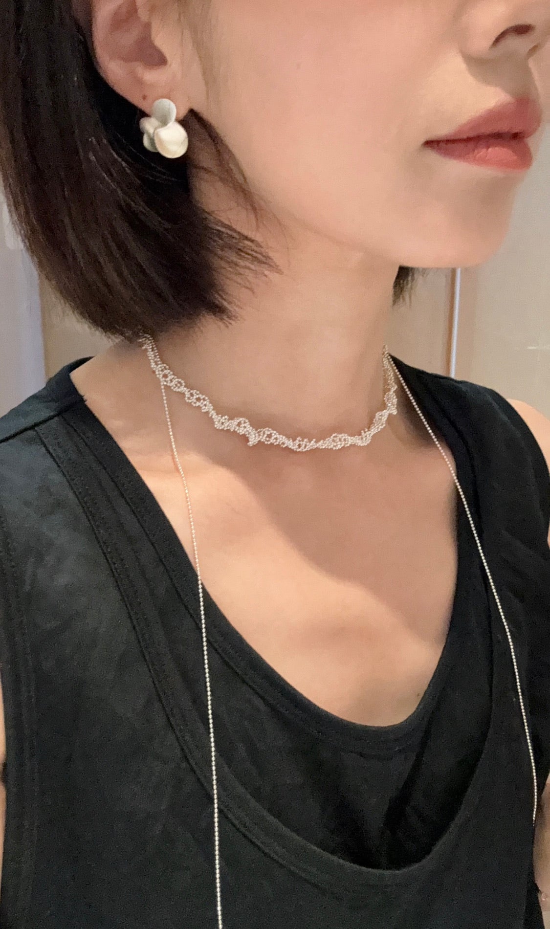 Multi-Wear Hollow Lace Adjustable Pull-Tie Choker Necklace - floysun