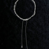 Multi-Wear Hollow Lace Adjustable Pull-Tie Choker Necklace - floysun