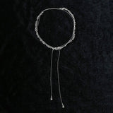 Multi-Wear Hollow Lace Adjustable Pull-Tie Choker Necklace - floysun