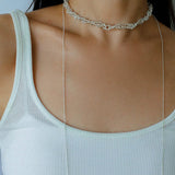 Multi-Wear Hollow Lace Adjustable Pull-Tie Choker Necklace - floysun