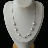 Multi-Wear Styles Adjustable Sliding Freshwater Pearl Smile Long Necklace - floysun
