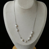 Multi-Wear Styles Adjustable Sliding Freshwater Pearl Smile Long Necklace - floysun