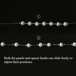 Multi-Wear Styles Adjustable Sliding Freshwater Pearl Smile Long Necklace - floysun