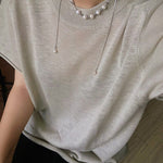 Multi-Wear Styles Adjustable Sliding Freshwater Pearl Smile Long Necklace - floysun