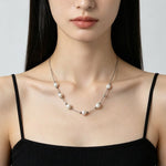 Multi-Wear Styles Adjustable Sliding Freshwater Pearl Smile Long Necklace - floysun