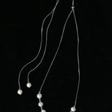 Multi-Wear Styles Adjustable Sliding Freshwater Pearl Smile Long Necklace - floysun