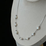 Multi-Wear Styles Adjustable Sliding Freshwater Pearl Smile Long Necklace - floysun