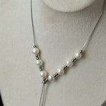 Multi-Wear Styles Adjustable Sliding Freshwater Pearl Smile Long Necklace - floysun
