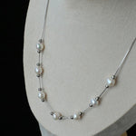Multi-Wear Styles Adjustable Sliding Freshwater Pearl Smile Long Necklace - floysun