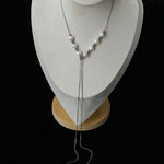 Multi-Wear Styles Adjustable Sliding Freshwater Pearl Smile Long Necklace - floysun
