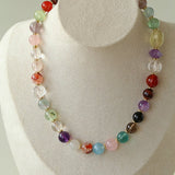 Multicolor Gemstone Beaded Necklace - floysun
