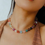 Multicolor Gemstone Beaded Necklace - floysun
