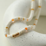 Multicolor Gemstone & Mother of Pearl Disc Bead Necklace - floysun