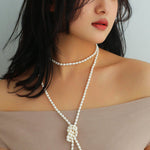Multilayer Long Freshwater Pearl Necklace - floysun