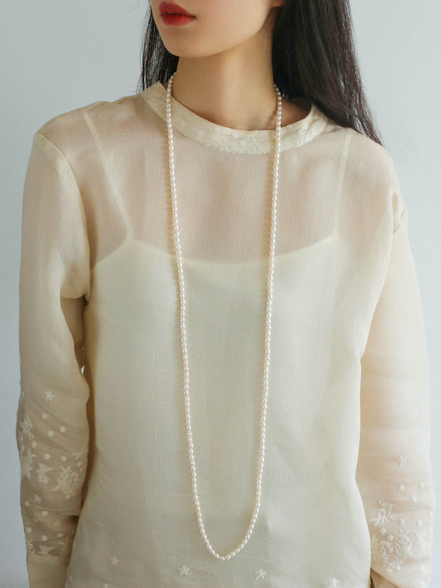 Multilayer Long Freshwater Pearl Necklace - floysun