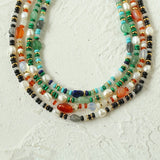 Multiple Irregular Colored Agate Jade Necklace - floysun
