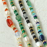 Multiple Irregular Colored Agate Jade Necklace - floysun