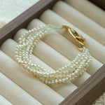 Multi‑Strand Freshwater Pearl Beaded Bracelet - floysun