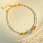 Mystic Glade Bracelet | Labradorite Strand with Green Fluorite Accents - floysun