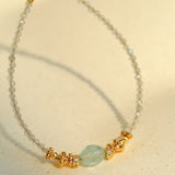 Mystic Glade Bracelet | Labradorite Strand with Green Fluorite Accents - floysun
