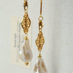 Natural Baroque Pearl Carved Hollow Flower Necklace - floysun