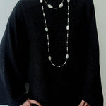 Natural Baroque Pearl & Gold Ore Statement Necklace - floysun