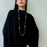 Natural Baroque Pearl & Gold Ore Statement Necklace - floysun