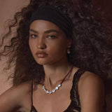 Natural Baroque Pearl & Red Garnet Necklace - floysun