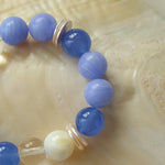 Natural Blue Lace Agate Multi - Stone Beaded Bracelet - floysun