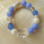 Natural Blue Lace Agate Multi - Stone Beaded Bracelet - floysun