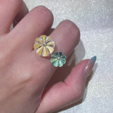 Natural Crystal Pumpkin Bead Ring — Adjustable Twisted Band - floysun