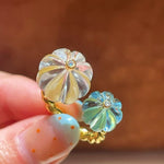 Natural Crystal Pumpkin Bead Ring — Adjustable Twisted Band - floysun