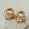 Natural Freshwater Pearl Interlocking Ring Drop Earrings - floysun