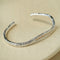 Natural Freshwater Pearl Molten Texture Open Cuff Bracelet - floysun