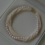 Natural Freshwater Pearl Multi - Strand Collarbone Necklace - floysun