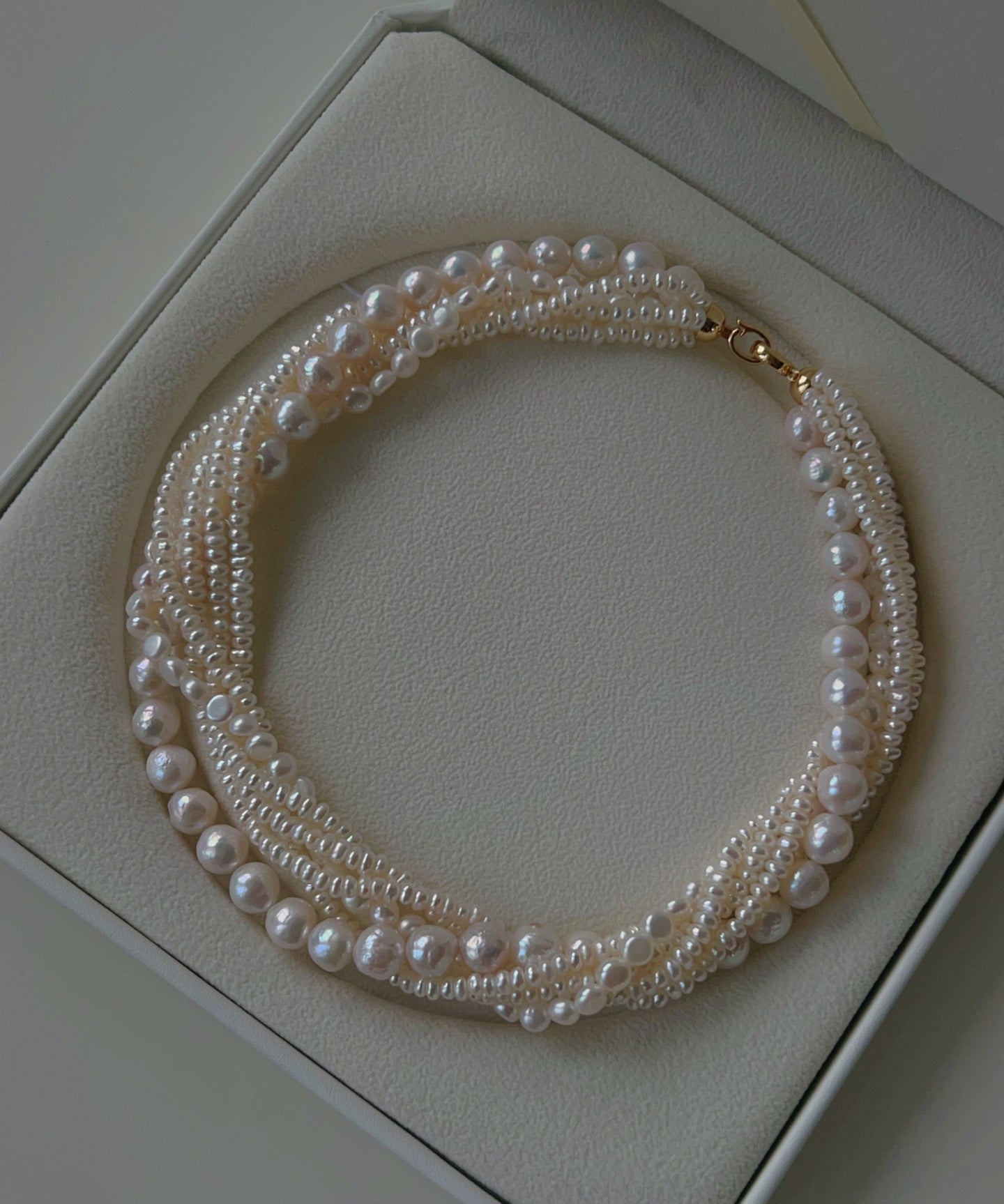 Natural Freshwater Pearl Multi - Strand Collarbone Necklace - floysun