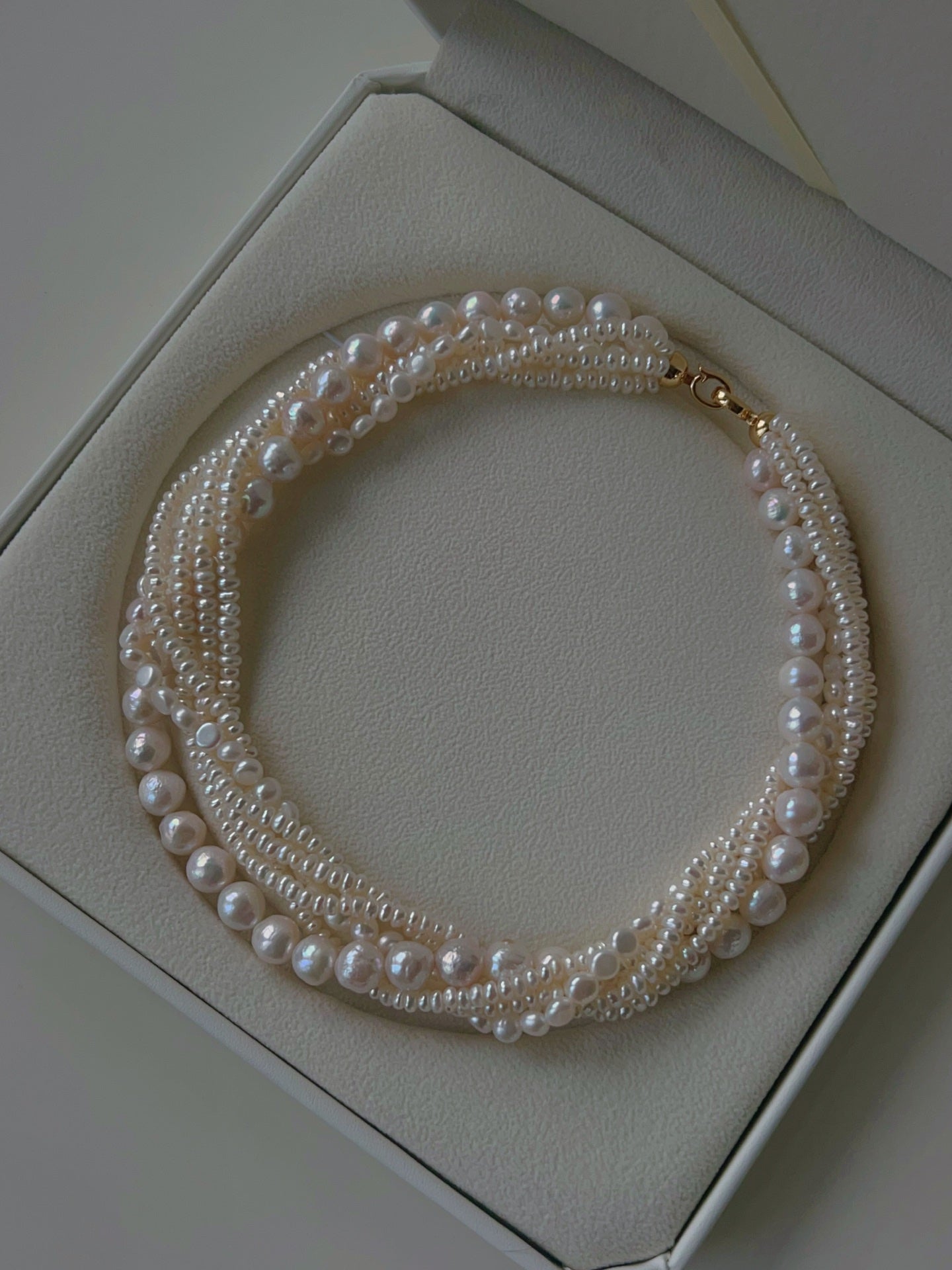 Natural Freshwater Pearl Multi - Strand Collarbone Necklace - floysun