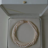 Natural Freshwater Pearl Multi - Strand Collarbone Necklace - floysun