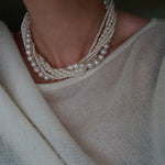 Natural Freshwater Pearl Multi - Strand Collarbone Necklace - floysun