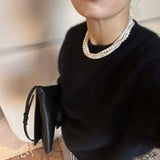 Natural Freshwater Pearl Multi - Strand Collarbone Necklace - floysun