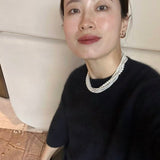 Natural Freshwater Pearl Multi - Strand Collarbone Necklace - floysun