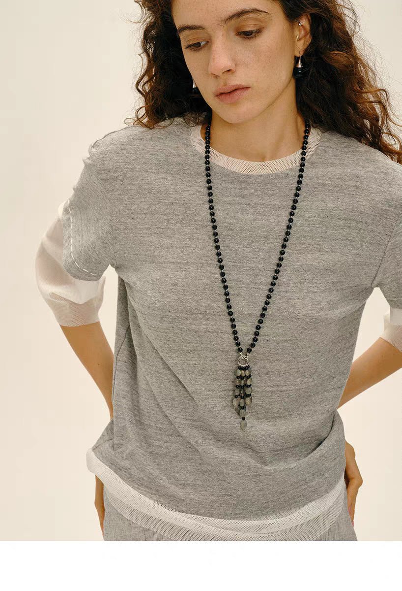 Natural Gemstone Fruit Tassel Necklace - floysun